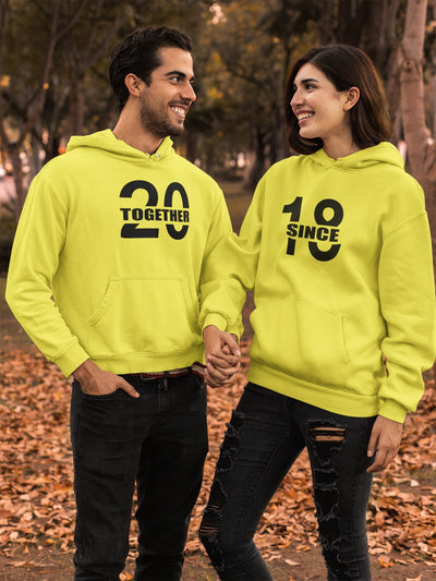 Together Since Couple Hoodie-FunkyTeesClub - Funky Tees Club
