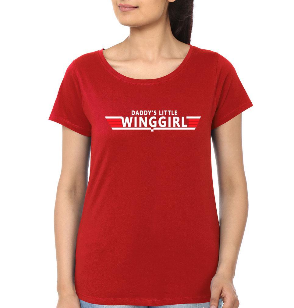 Top Dad Daddy's Little Winggirl Father and Daughter Matching T-Shirt- FunkyTeesClub - Funky Tees Club