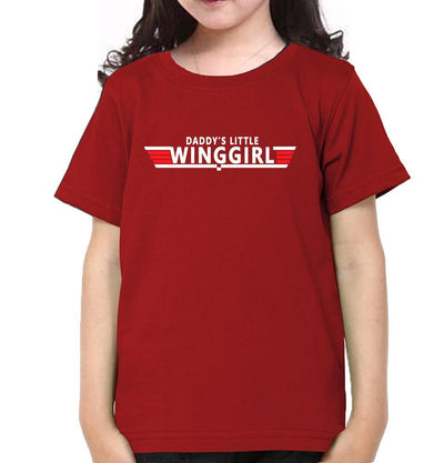 Top Dad Daddy's Little Winggirl Father and Daughter Matching T-Shirt- FunkyTeesClub - Funky Tees Club