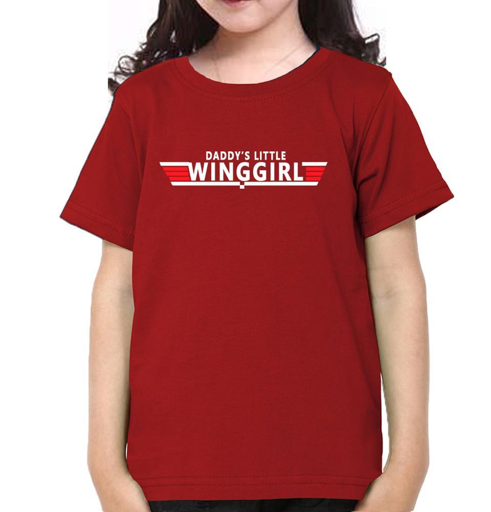 Top Dad Daddy's Little Winggirl Father and Daughter Matching T-Shirt- FunkyTeesClub - Funky Tees Club
