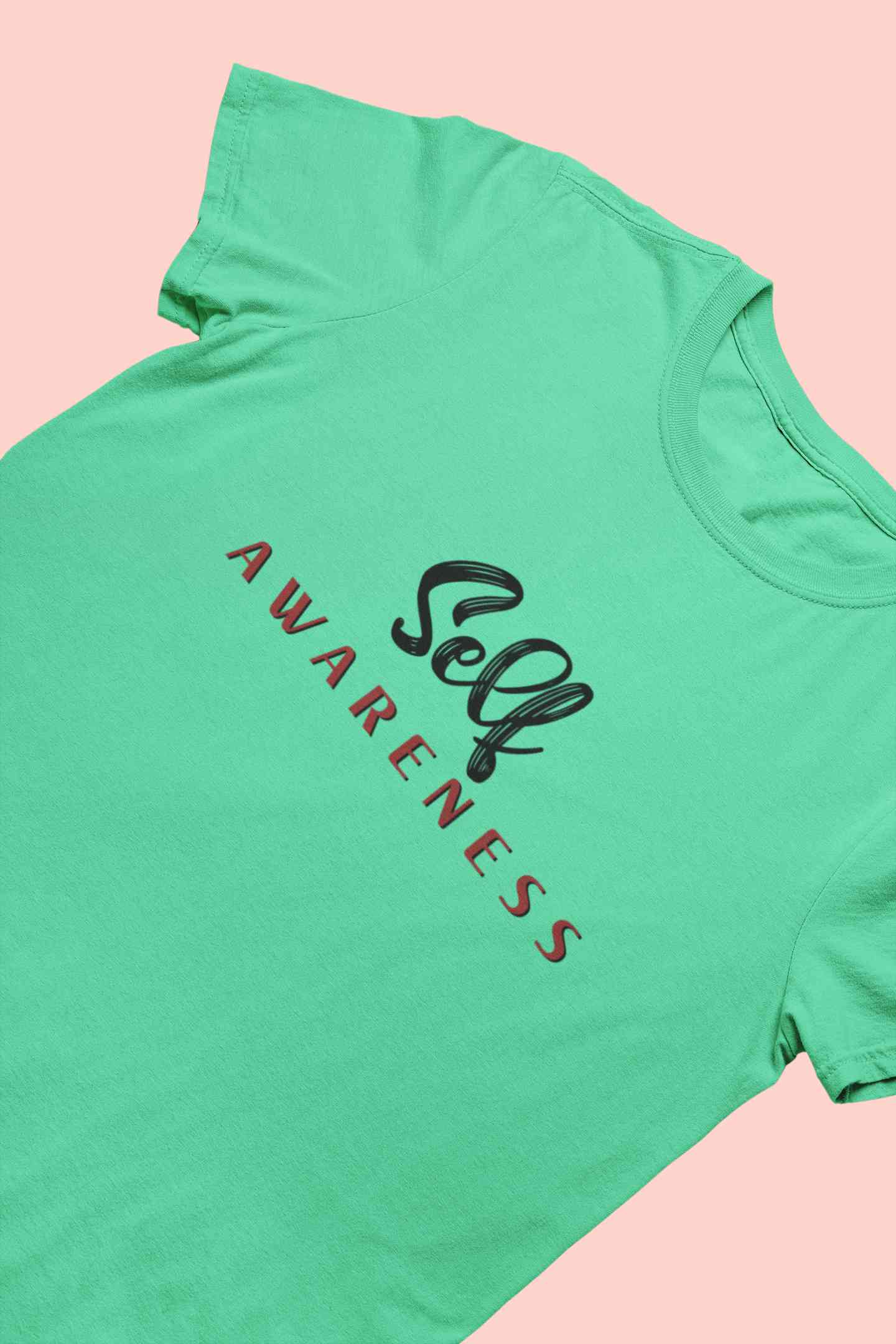 Self Awareness Typography Women Half Sleeves T-shirt- FunkyTeesClub