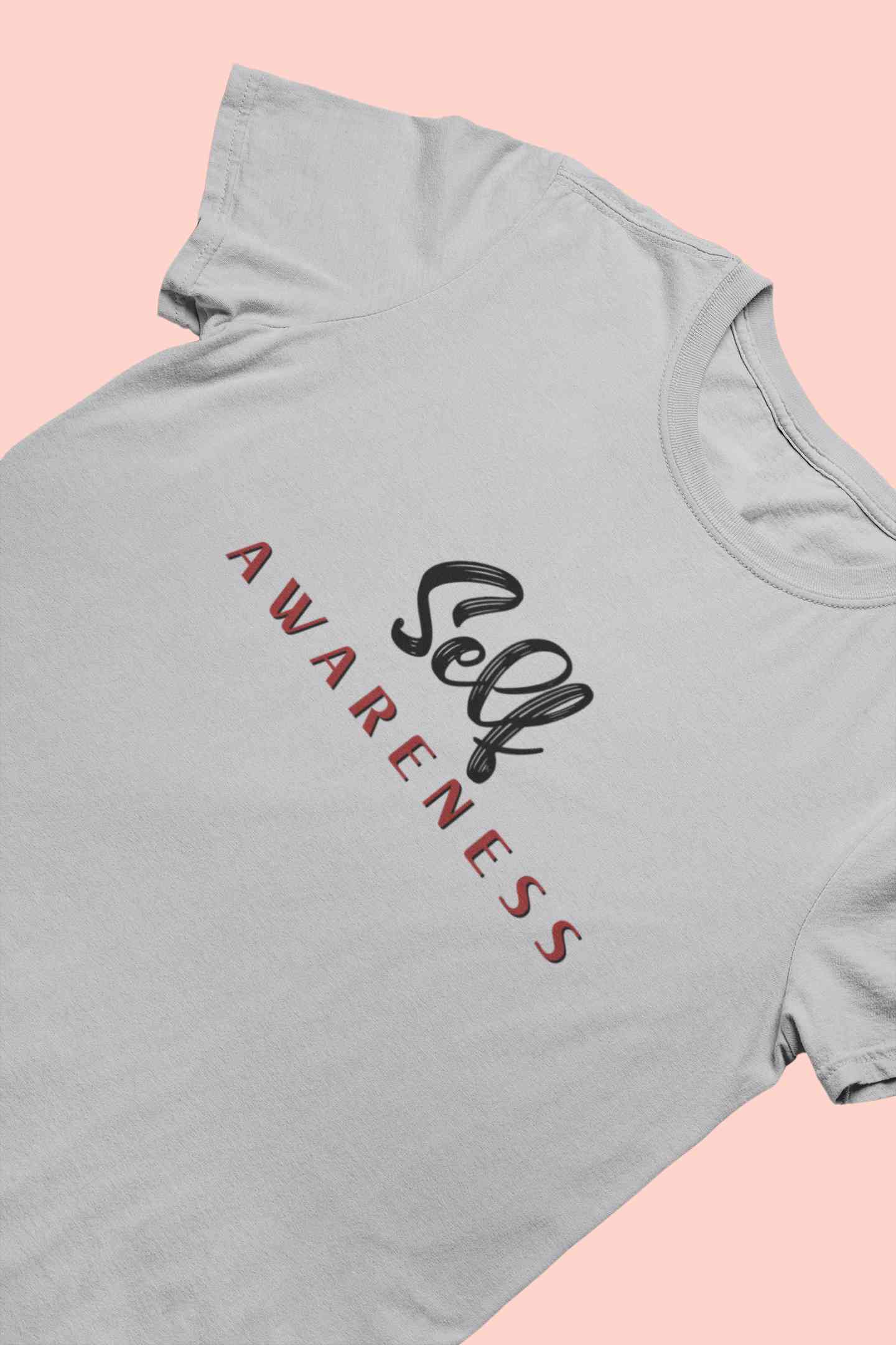 Self Awareness Typography Women Half Sleeves T-shirt- FunkyTeesClub