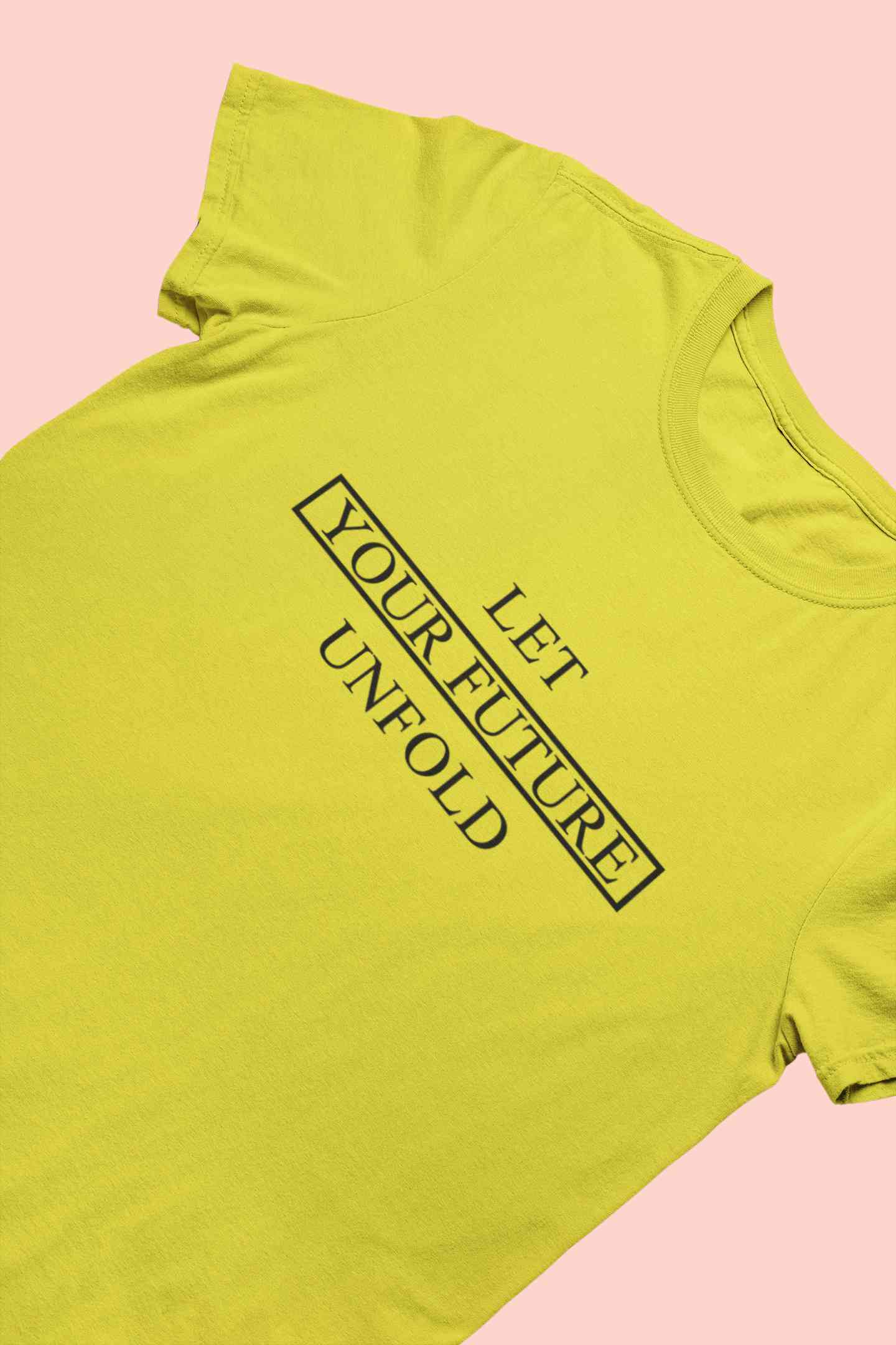 Let Your Future Unfold Typography Mens Half Sleeves T-shirt- FunkyTeesClub