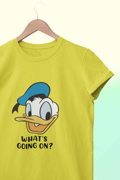 Whats Going On Women Half Sleeves T-shirt- FunkyTeesClub