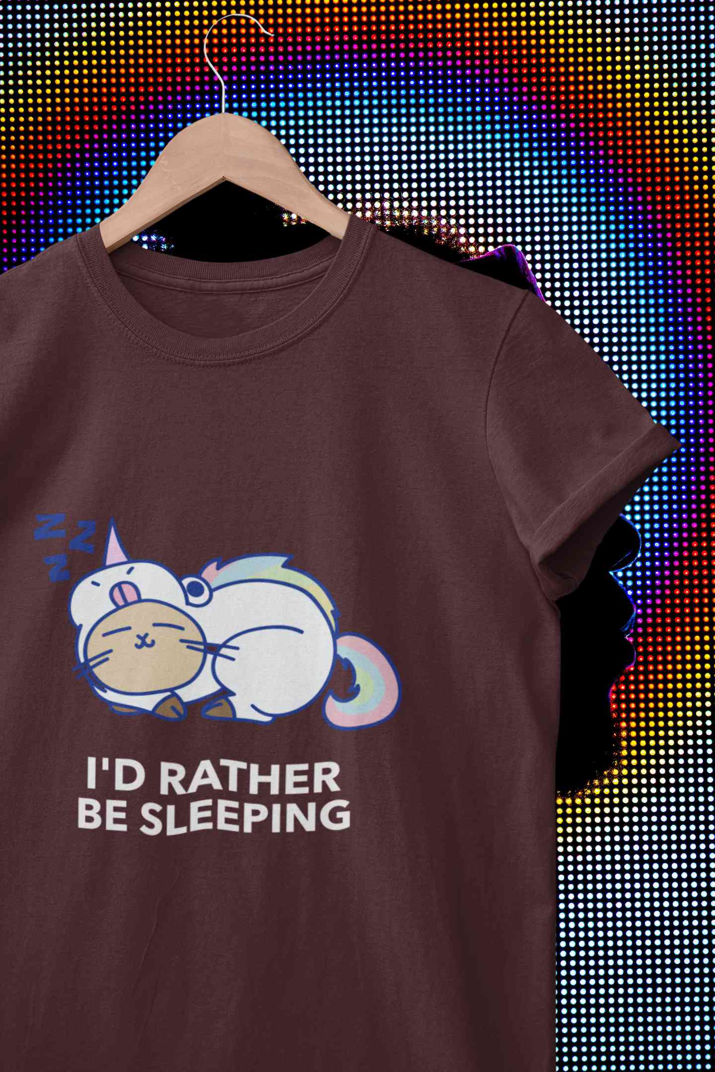 I Had Rather Be Sleeping Typography Mens Half Sleeves T-shirt- FunkyTeesClub