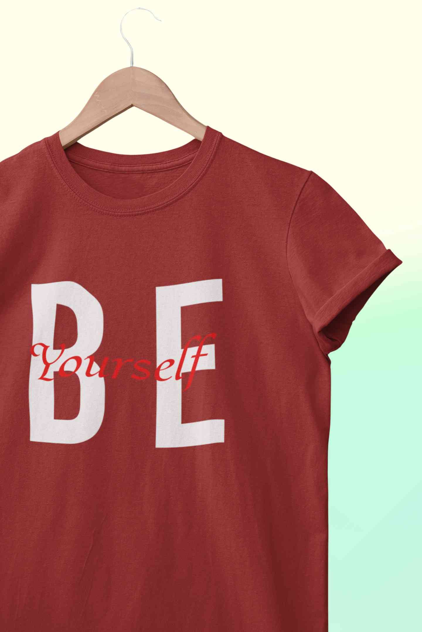 Be Yourself Women Half Sleeves T-shirt- FunkyTeesClub