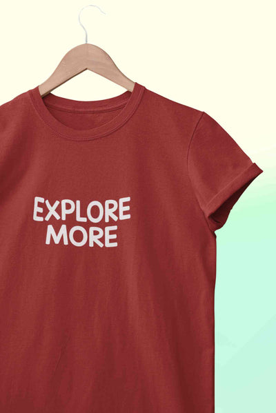Explore More Mens Half Sleeves T-shirt- FunkyTeesClub