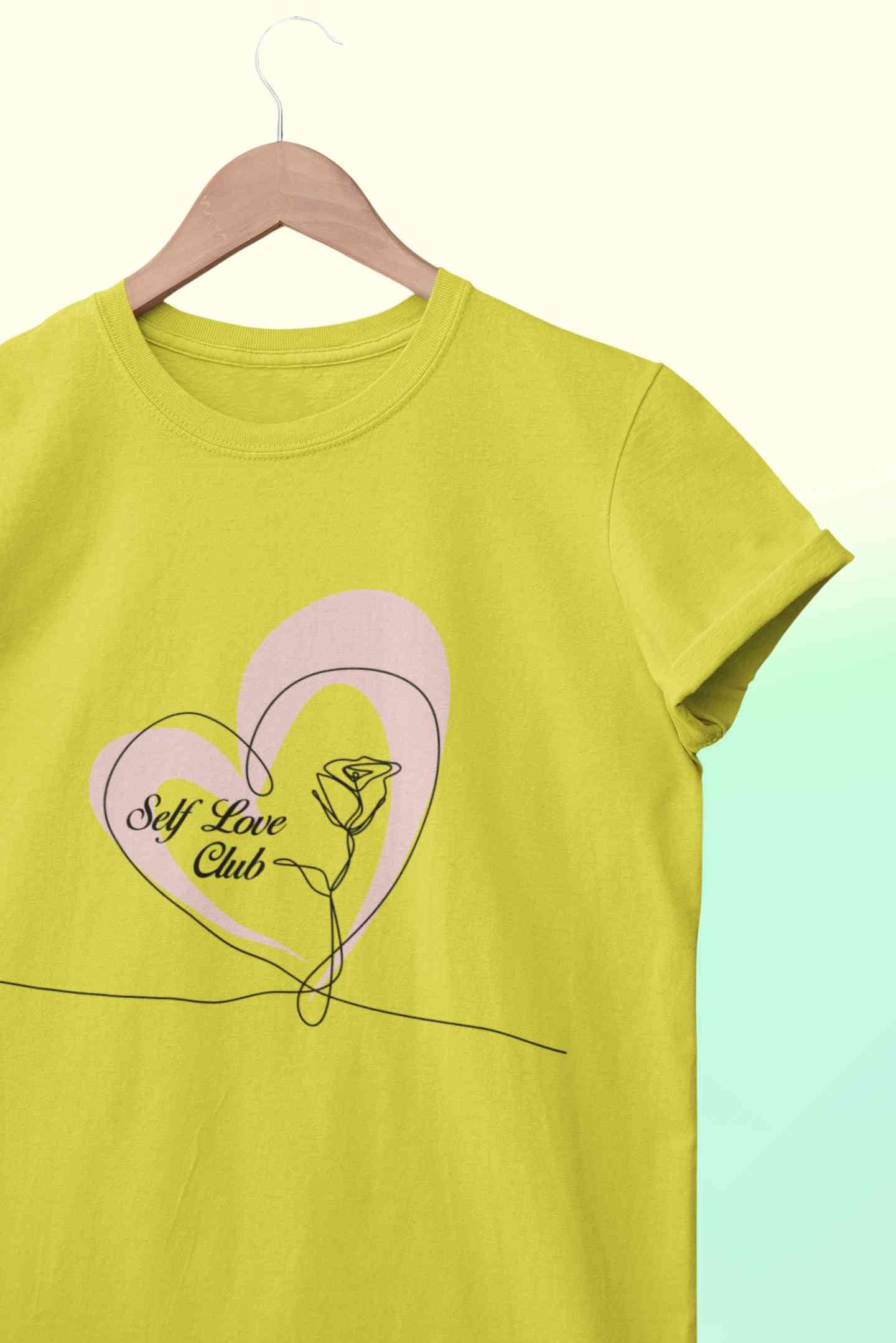 Self Love Club Women Half Sleeves T-shirt- FunkyTeesClub