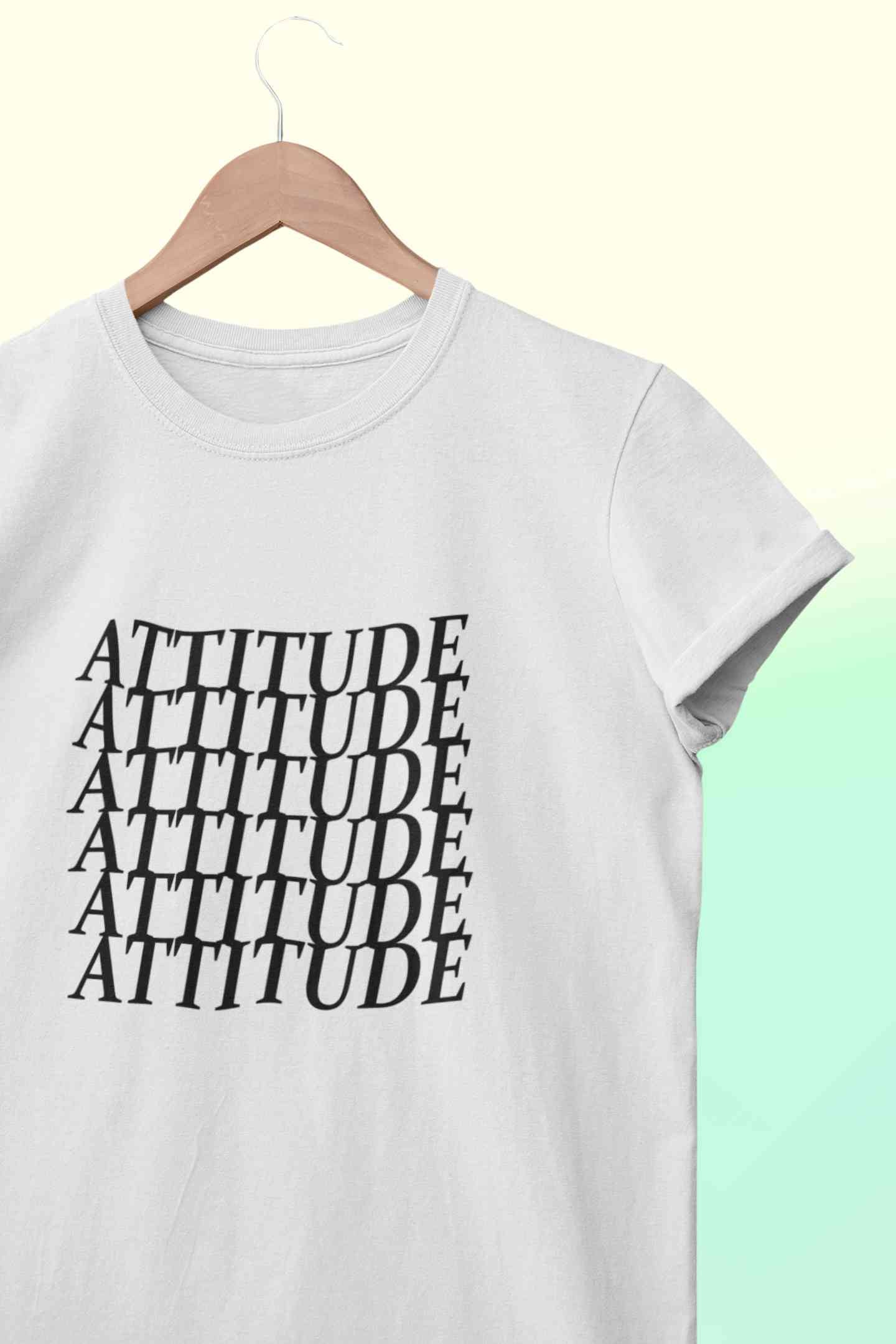 Attitude Women Half Sleeves T-shirt- FunkyTeesClub
