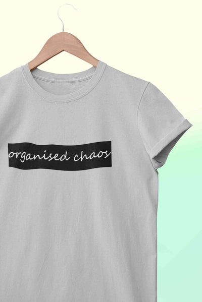 Organised Chaos Mens Half Sleeves T-shirt- FunkyTeesClub