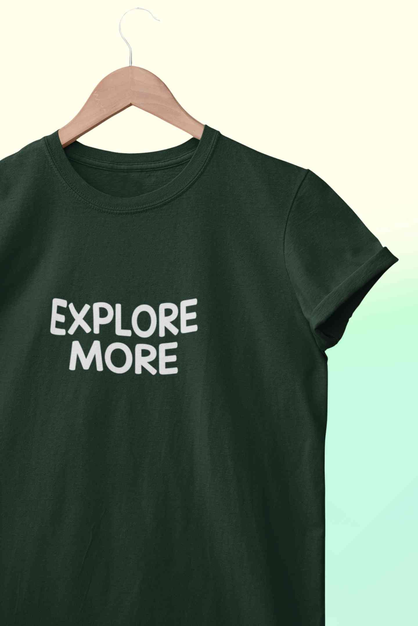 Explore More Mens Half Sleeves T-shirt- FunkyTeesClub