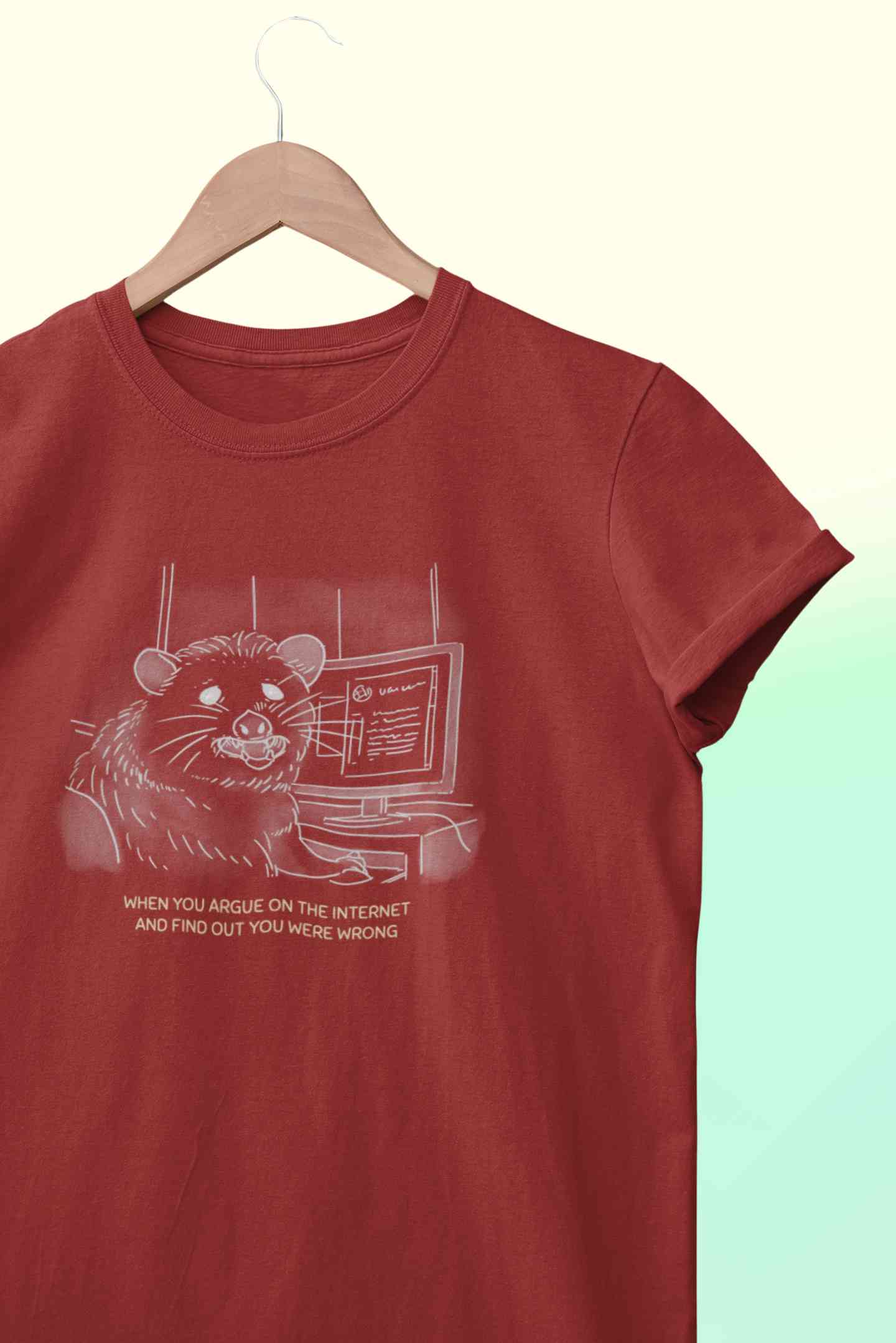 When You Argue On The Internet And Find Out You Were Wrong Funny Women Half Sleeves T-shirt- FunkyTeesClub