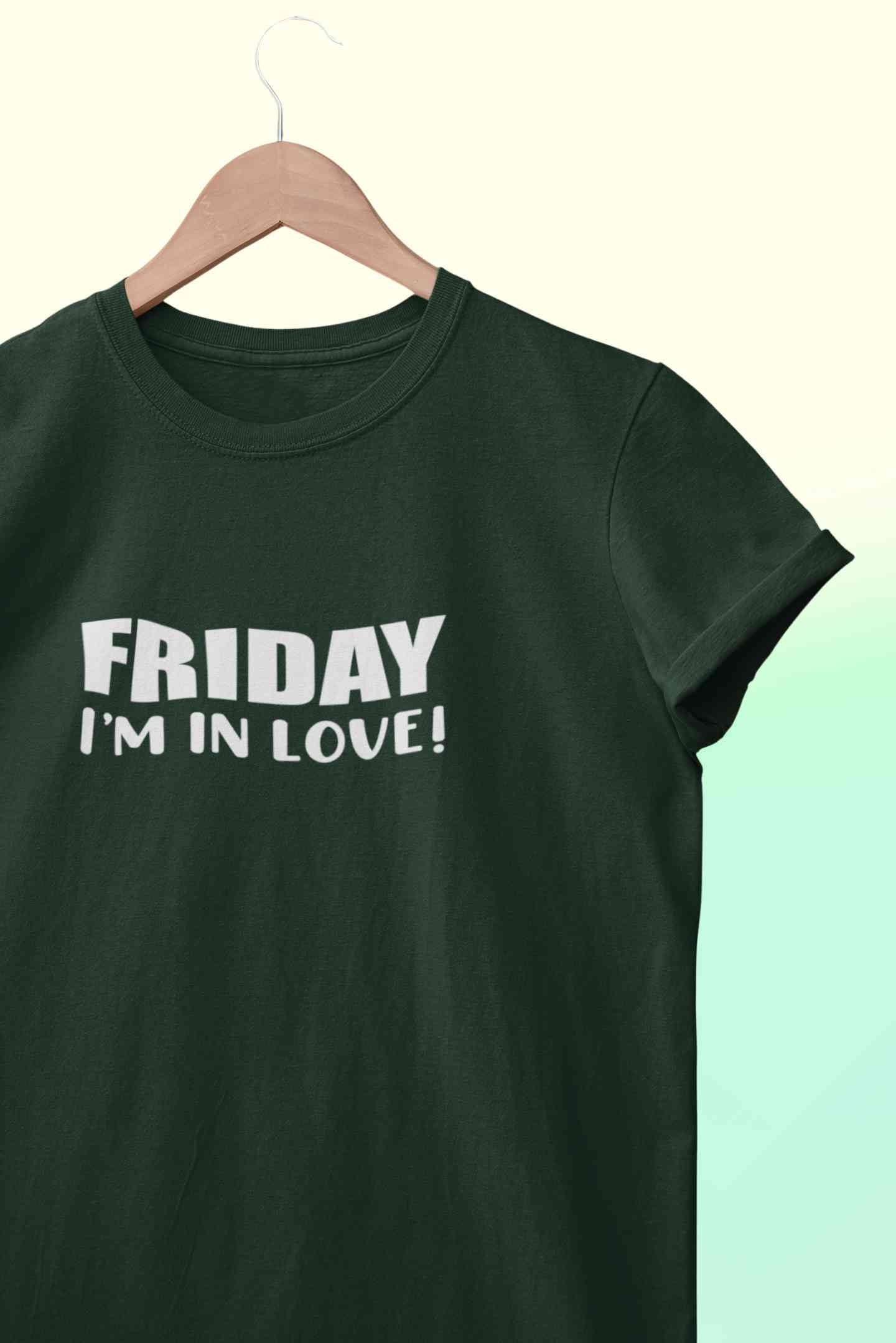 Friday I Am In Love Mens Half Sleeves T-shirt- FunkyTeesClub