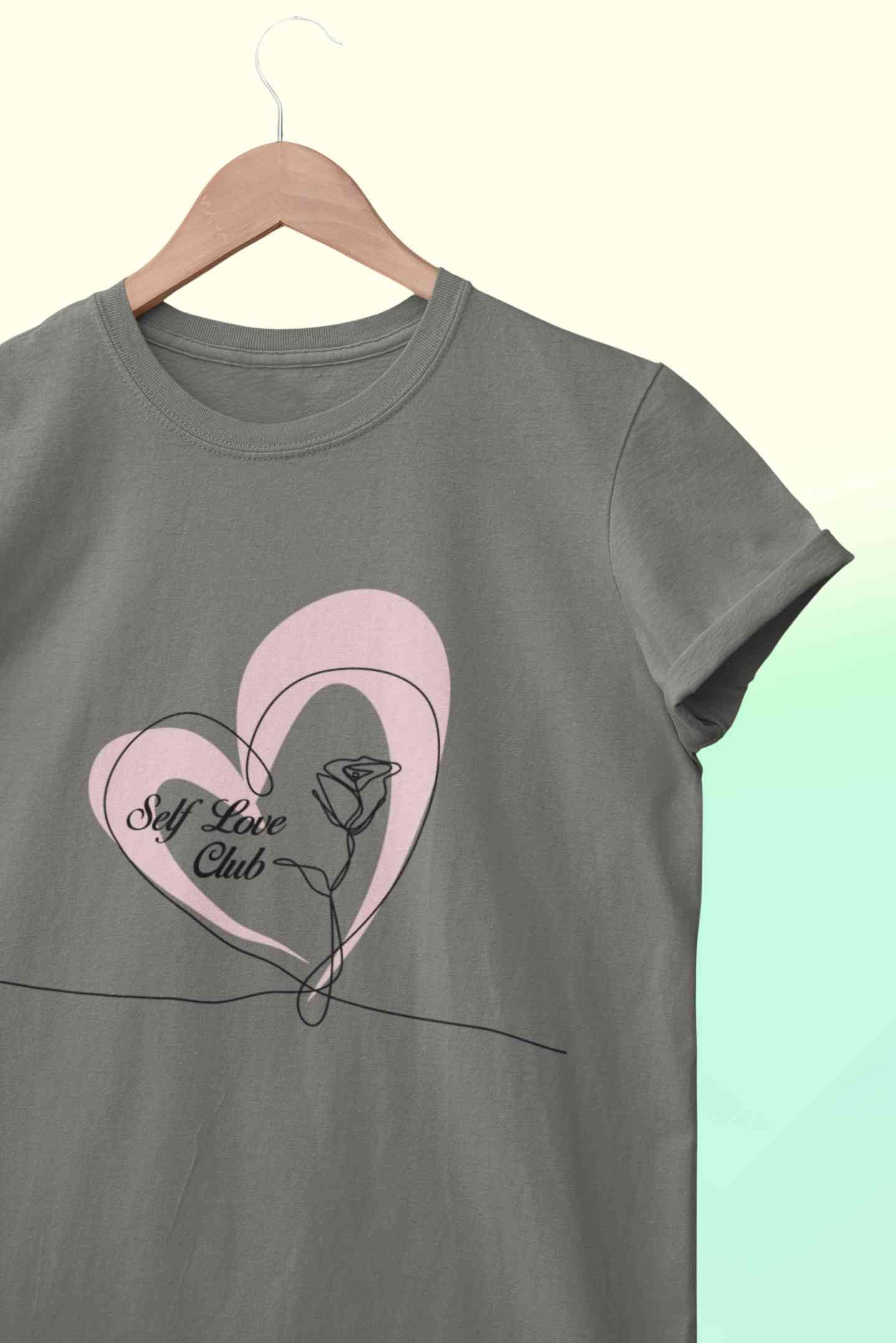 Self Love Club Women Half Sleeves T-shirt- FunkyTeesClub