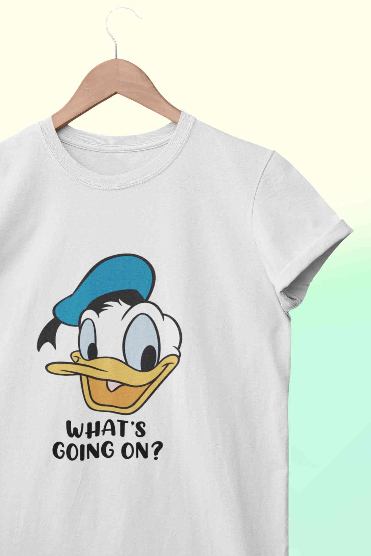 Whats Going On Women Half Sleeves T-shirt- FunkyTeesClub