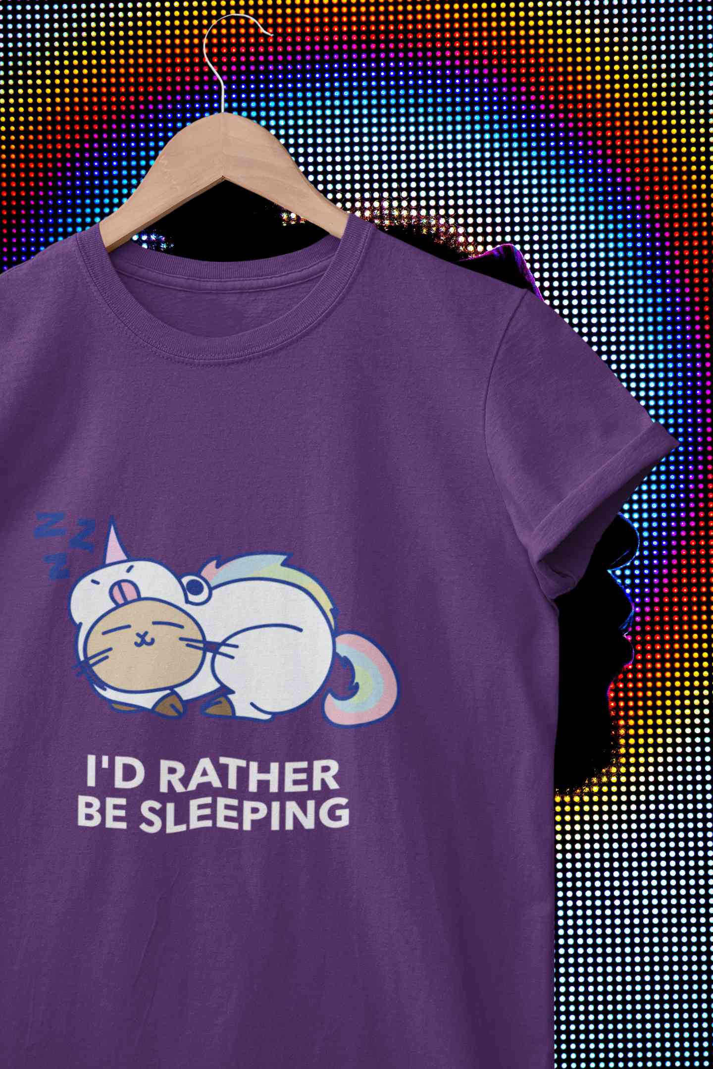 I Had Rather Be Sleeping Typography Mens Half Sleeves T-shirt- FunkyTeesClub