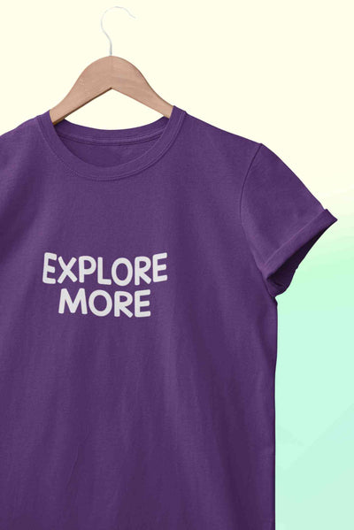 Explore More Mens Half Sleeves T-shirt- FunkyTeesClub