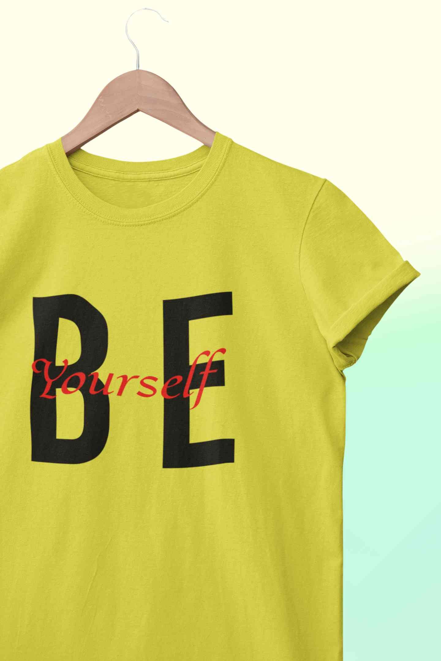 Be Yourself Mens Half Sleeves T-shirt- FunkyTeesClub