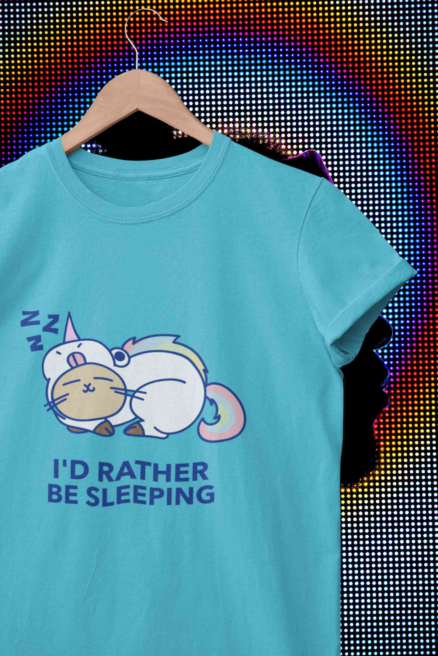 I Had Rather Be Sleeping Typography Women Half Sleeves T-shirt- FunkyTeesClub
