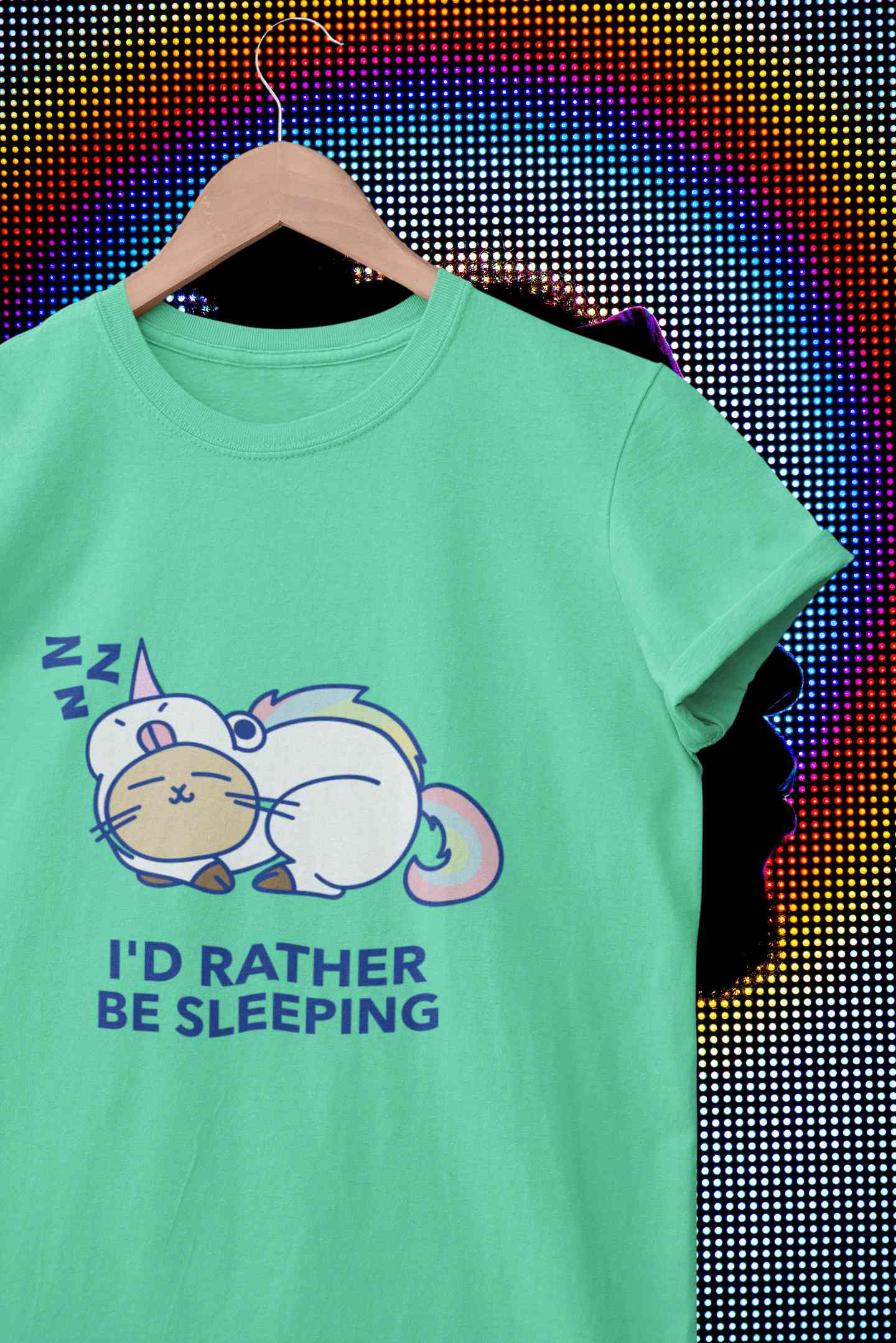 I Had Rather Be Sleeping Typography Mens Half Sleeves T-shirt- FunkyTeesClub