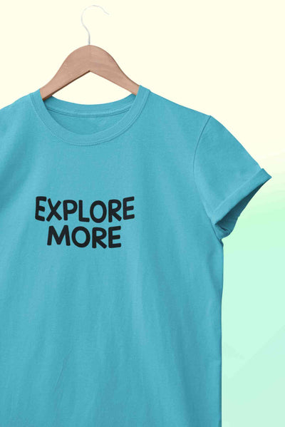 Explore More Mens Half Sleeves T-shirt- FunkyTeesClub