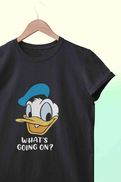 Whats Going On Women Half Sleeves T-shirt- FunkyTeesClub