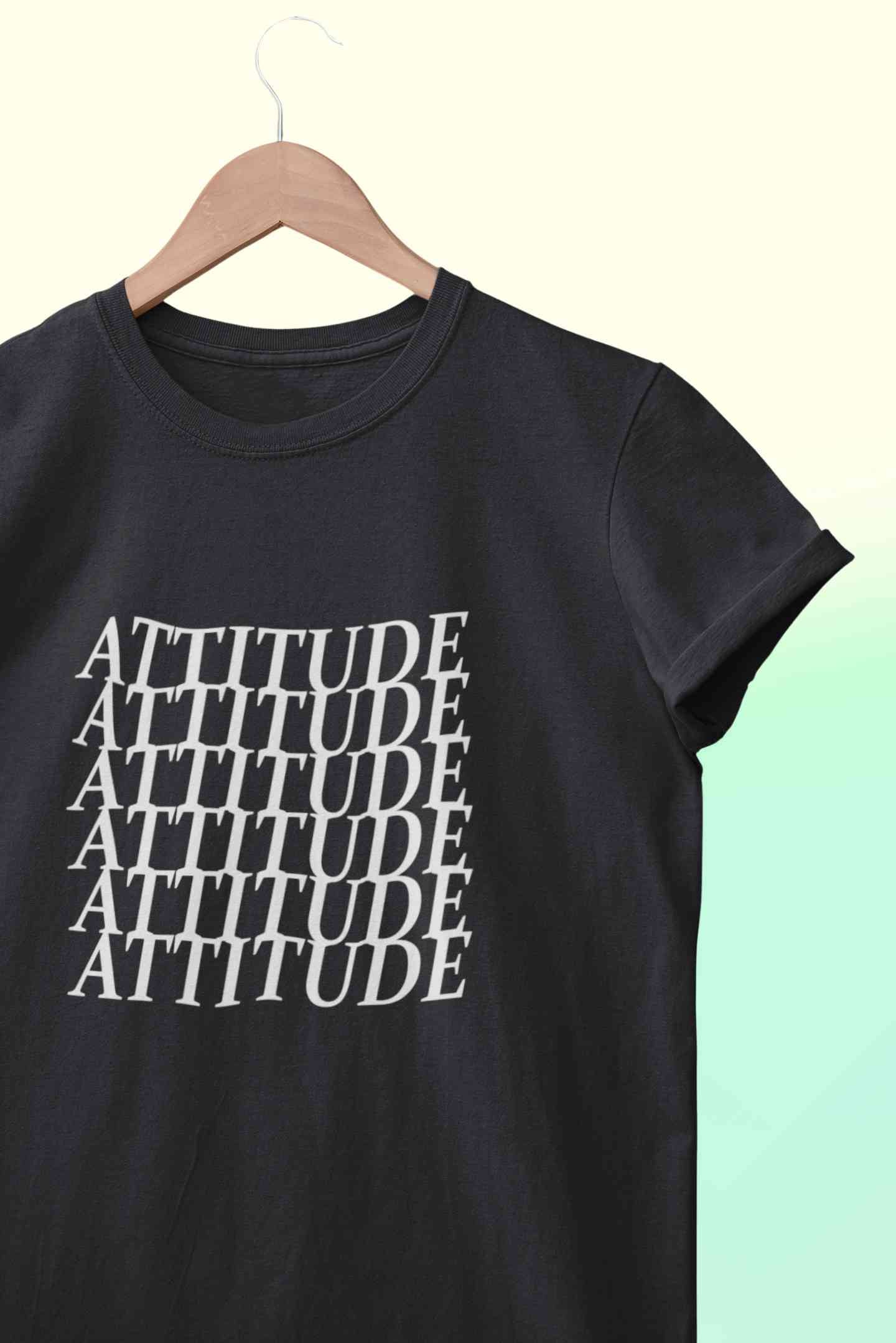 Attitude Mens Half Sleeves T-shirt- FunkyTeesClub