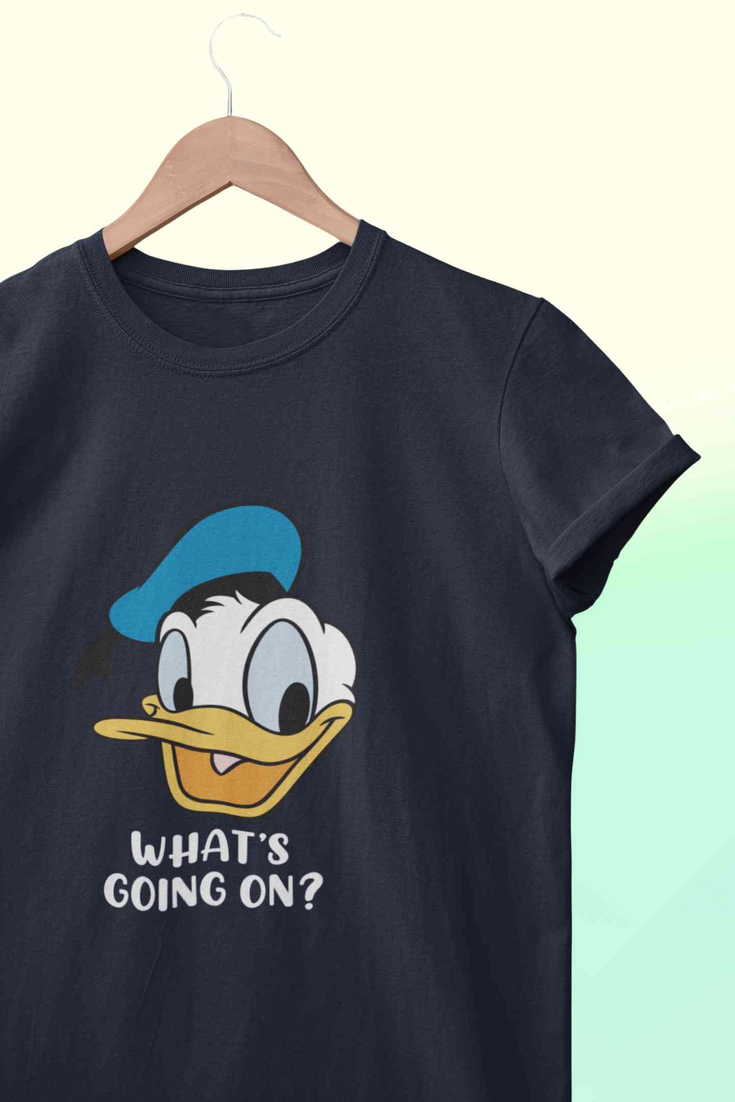 Whats Going On Women Half Sleeves T-shirt- FunkyTeesClub
