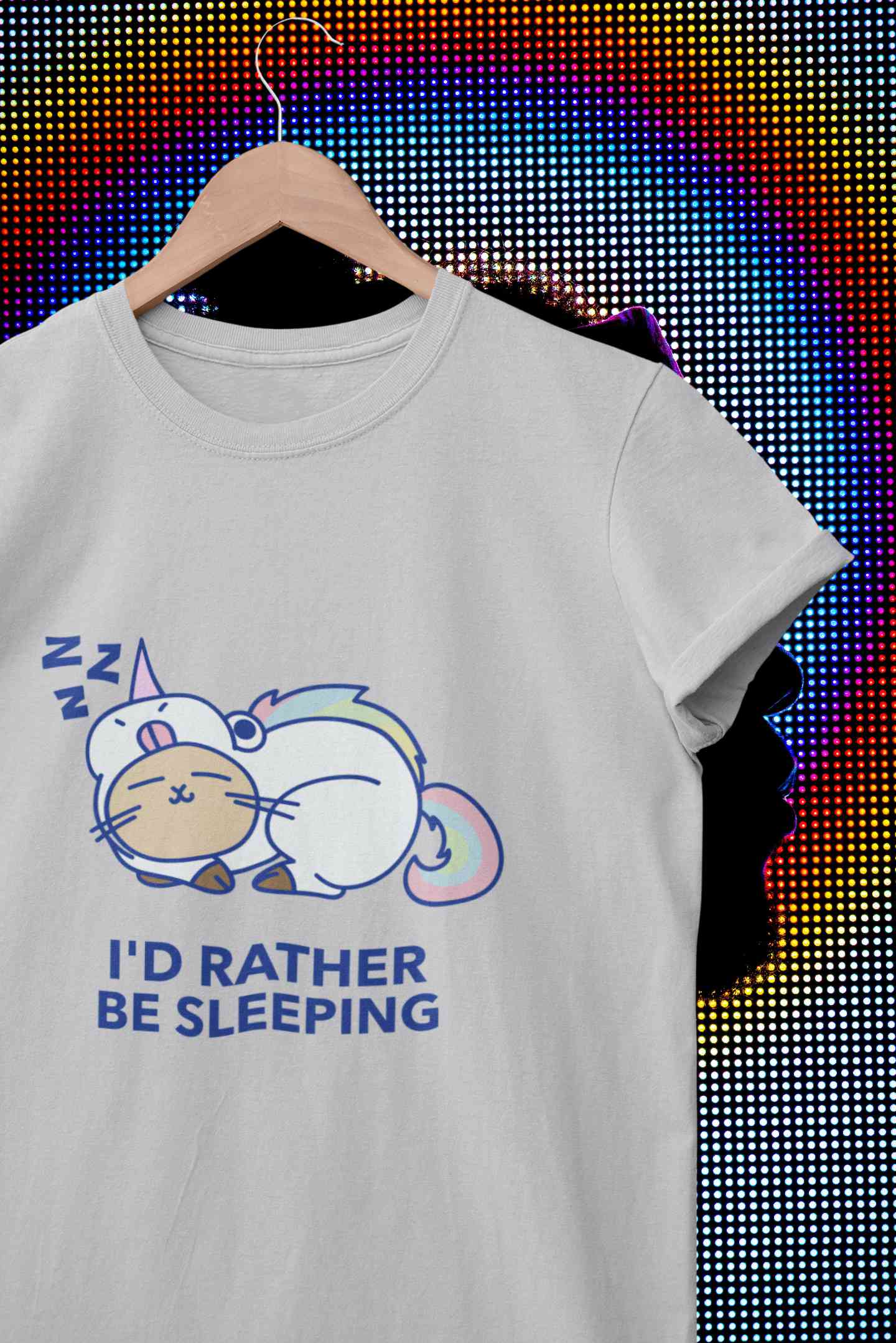 I Had Rather Be Sleeping Typography Mens Half Sleeves T-shirt- FunkyTeesClub