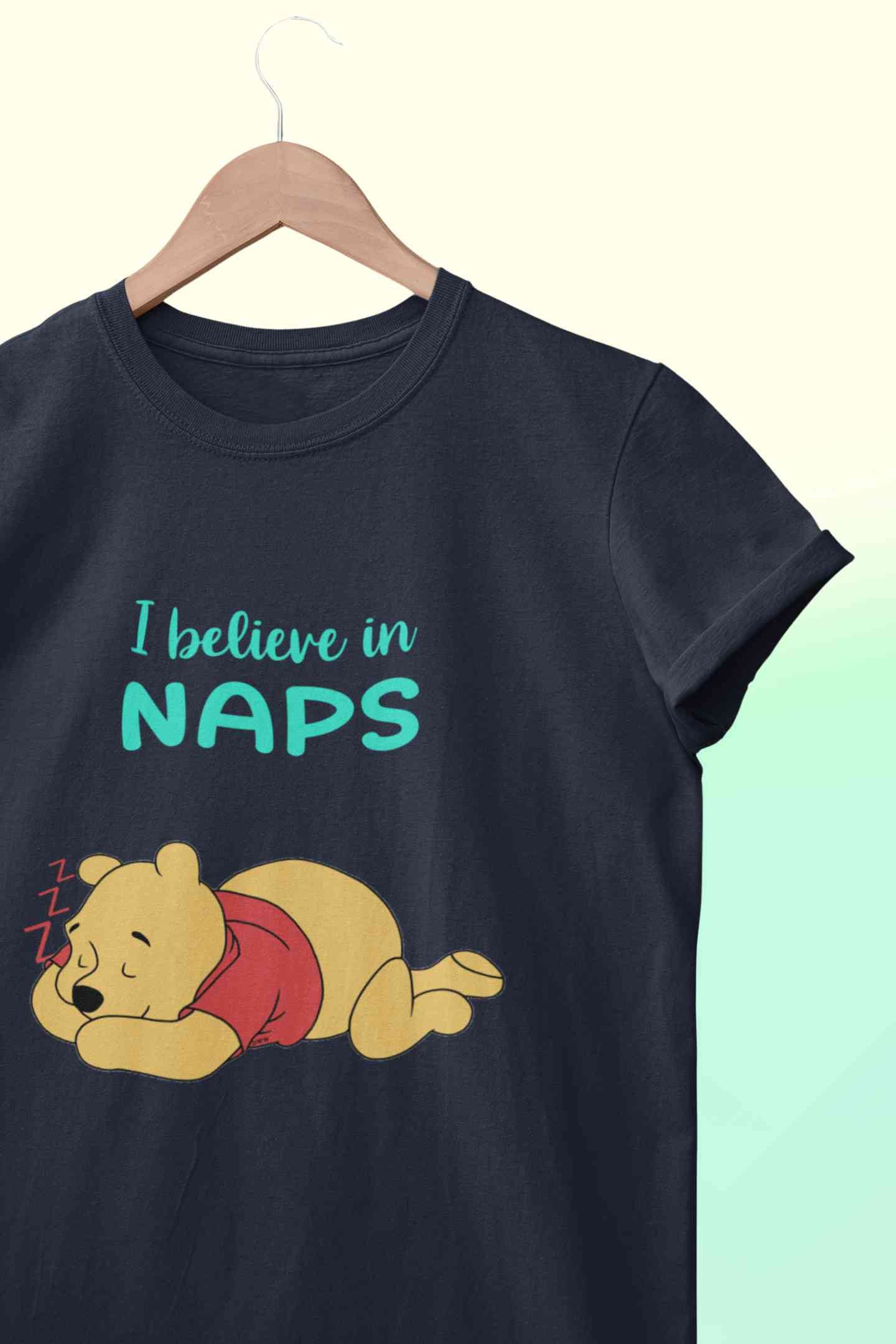 I Believe In Naps Mens Half Sleeves T-shirt- FunkyTeesClub