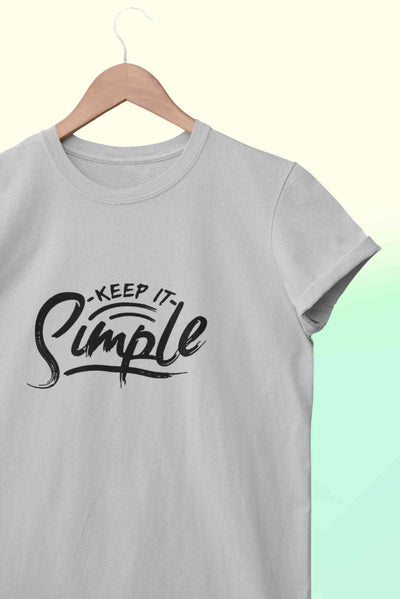 Keep It SImple Typography Mens Half Sleeves T-shirt- FunkyTeesClub