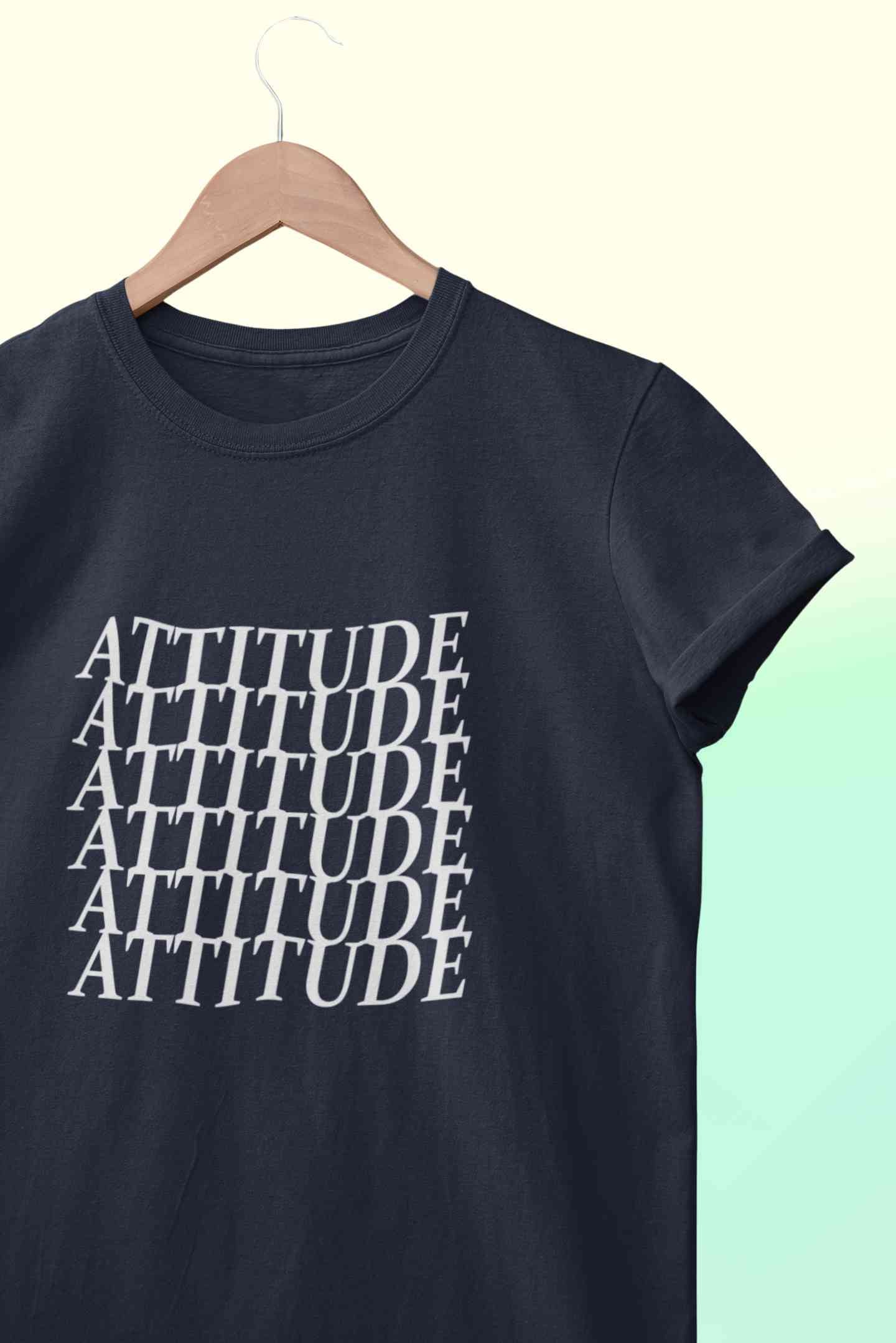 Attitude Women Half Sleeves T-shirt- FunkyTeesClub