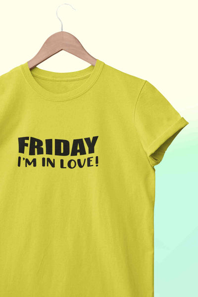 Friday I Am In Love Mens Half Sleeves T-shirt- FunkyTeesClub