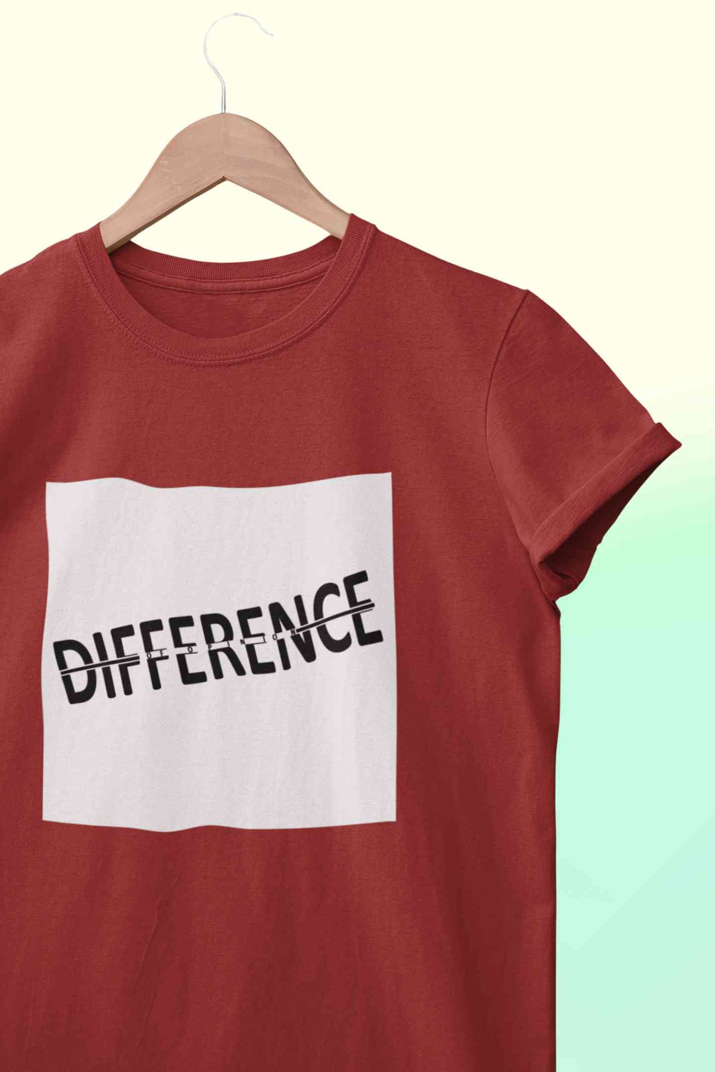 Difference Of Opinion Women Half Sleeves T-shirt- FunkyTeesClub