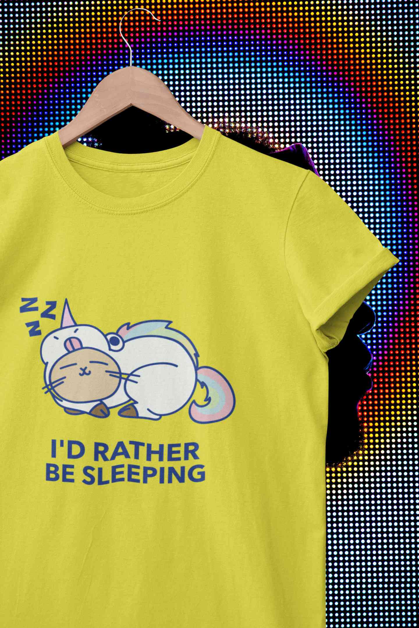 I Had Rather Be Sleeping Typography Mens Half Sleeves T-shirt- FunkyTeesClub