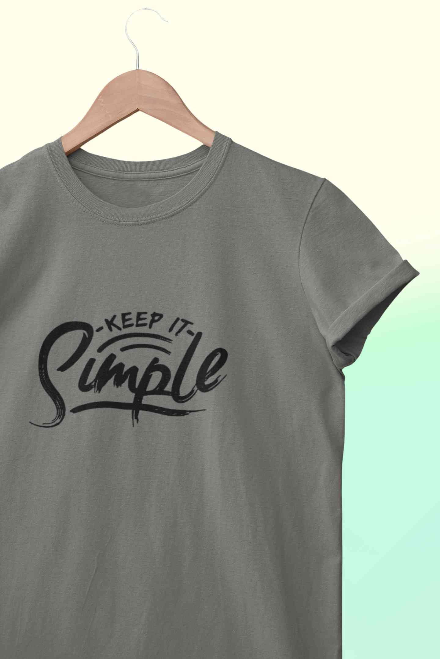 Keep It SImple Typography Mens Half Sleeves T-shirt- FunkyTeesClub