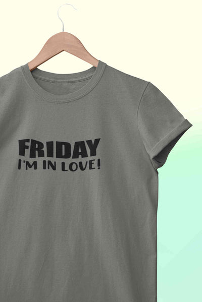 Friday I Am In Love Mens Half Sleeves T-shirt- FunkyTeesClub