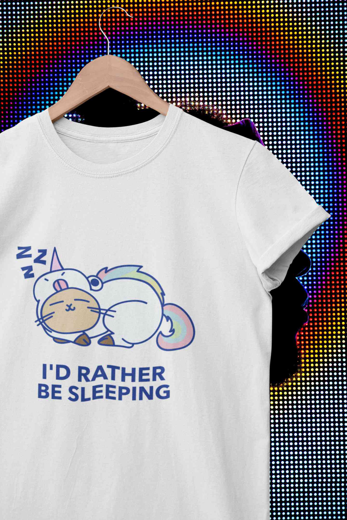 I Had Rather Be Sleeping Typography Mens Half Sleeves T-shirt- FunkyTeesClub