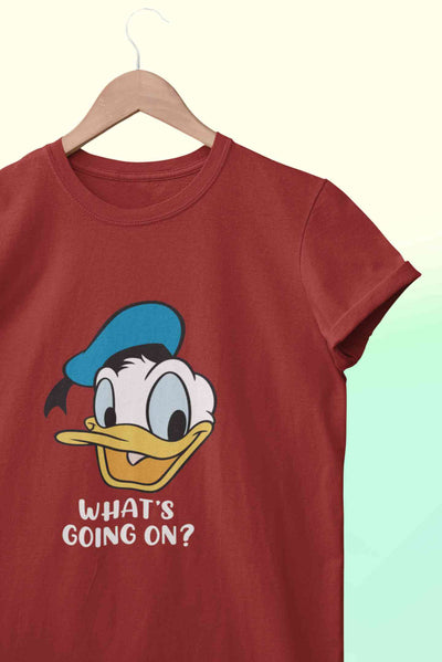 Whats Going On Women Half Sleeves T-shirt- FunkyTeesClub