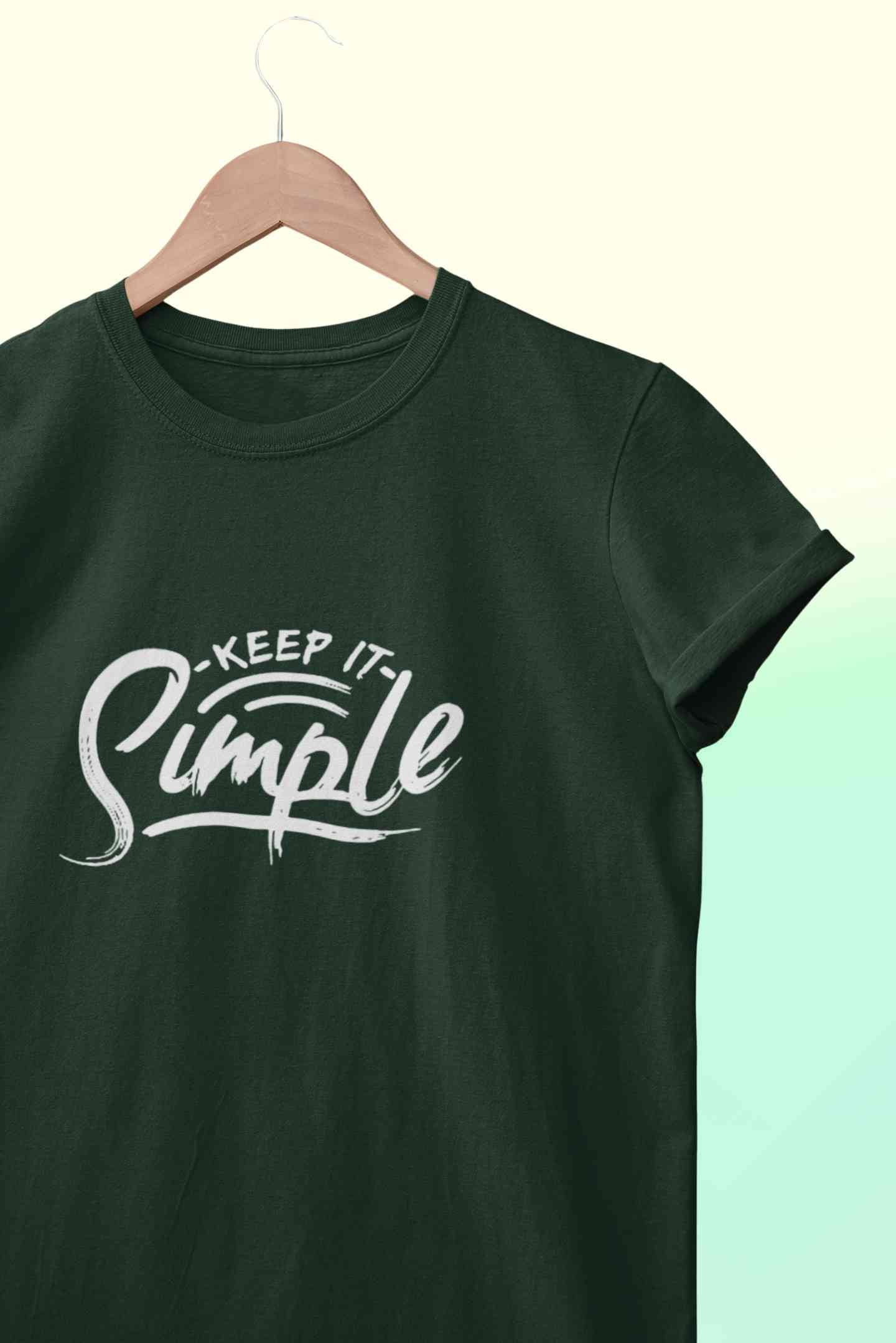 Keep It SImple Typography Mens Half Sleeves T-shirt- FunkyTeesClub