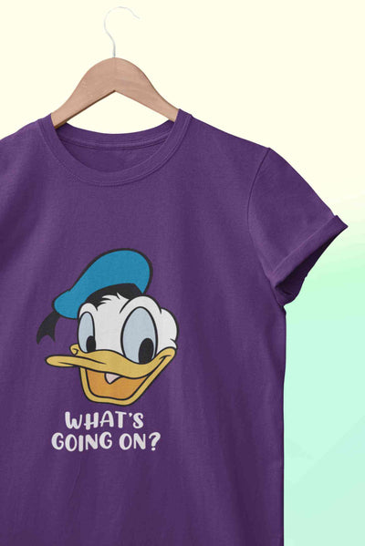 Whats Going On Women Half Sleeves T-shirt- FunkyTeesClub