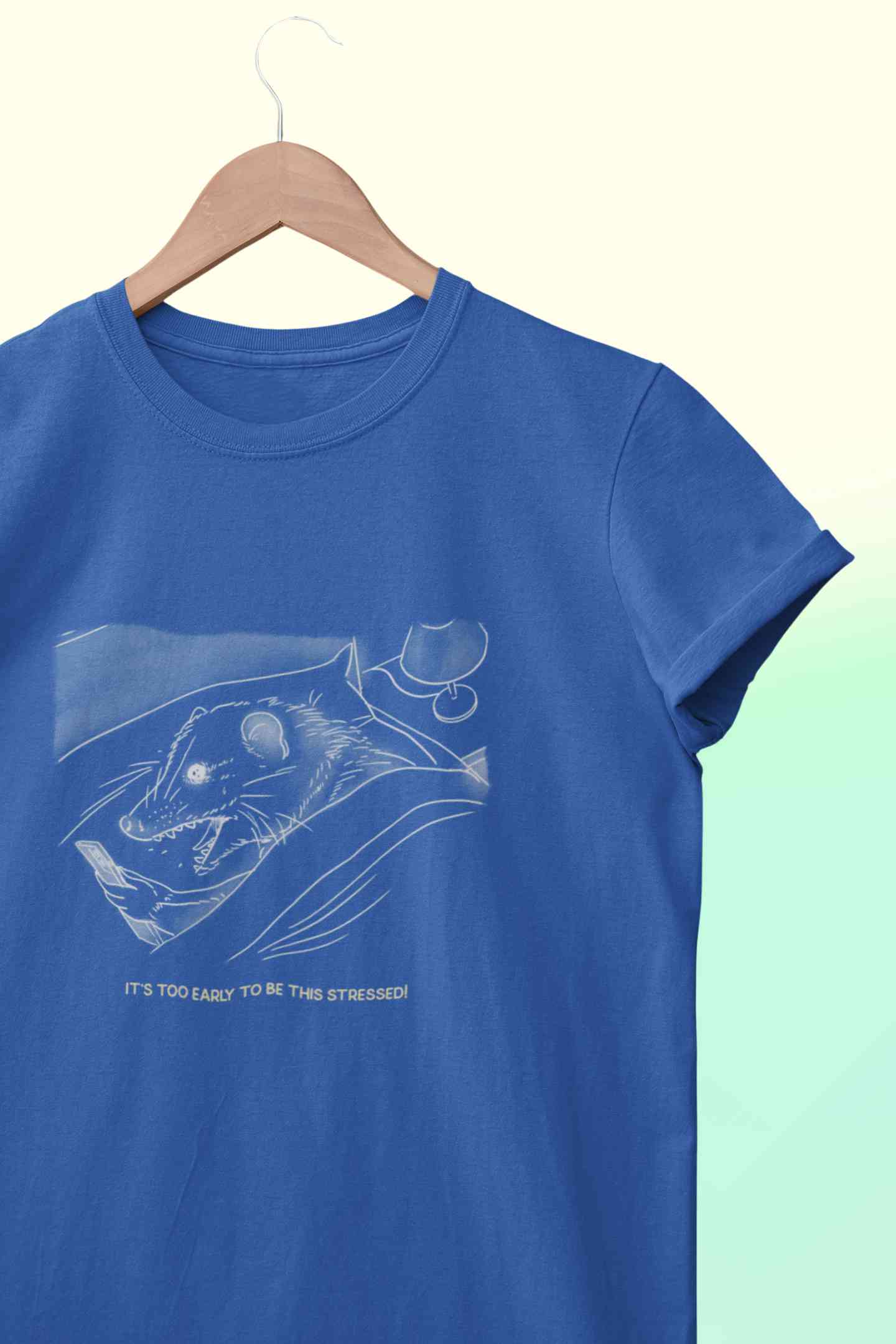 Its Too Early To Be This Stressed Funny Mens Half Sleeves T-shirt- FunkyTeesClub