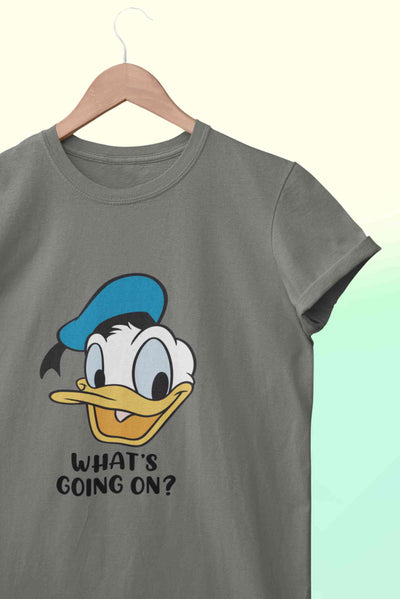 Whats Going On Women Half Sleeves T-shirt- FunkyTeesClub