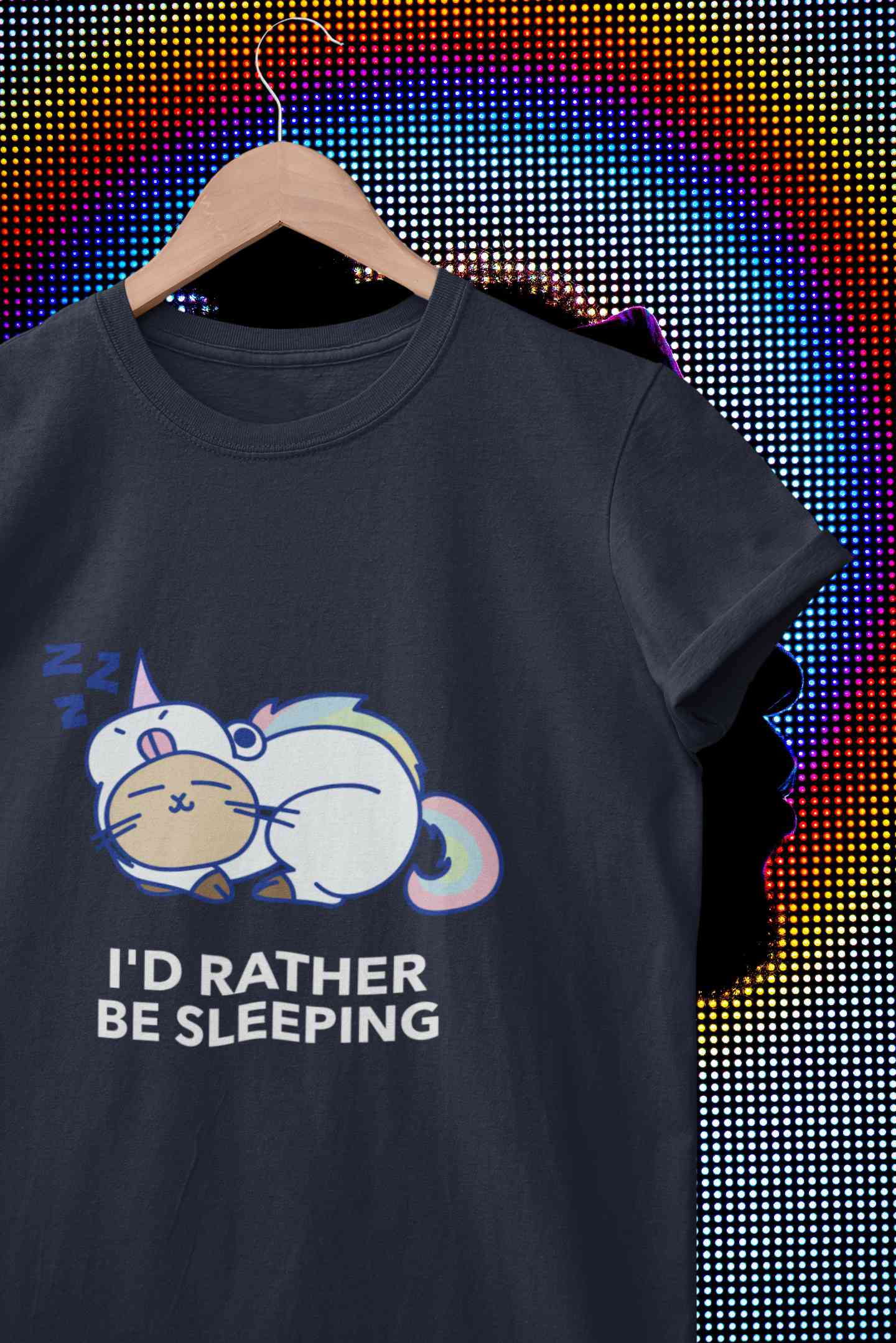 I Had Rather Be Sleeping Typography Mens Half Sleeves T-shirt- FunkyTeesClub