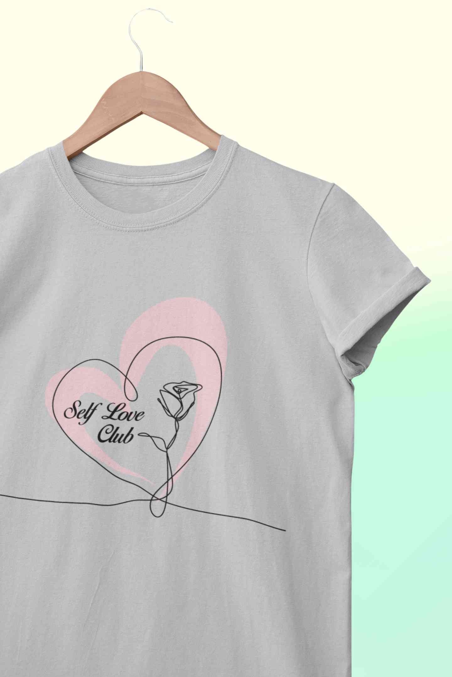 Self Love Club Women Half Sleeves T-shirt- FunkyTeesClub