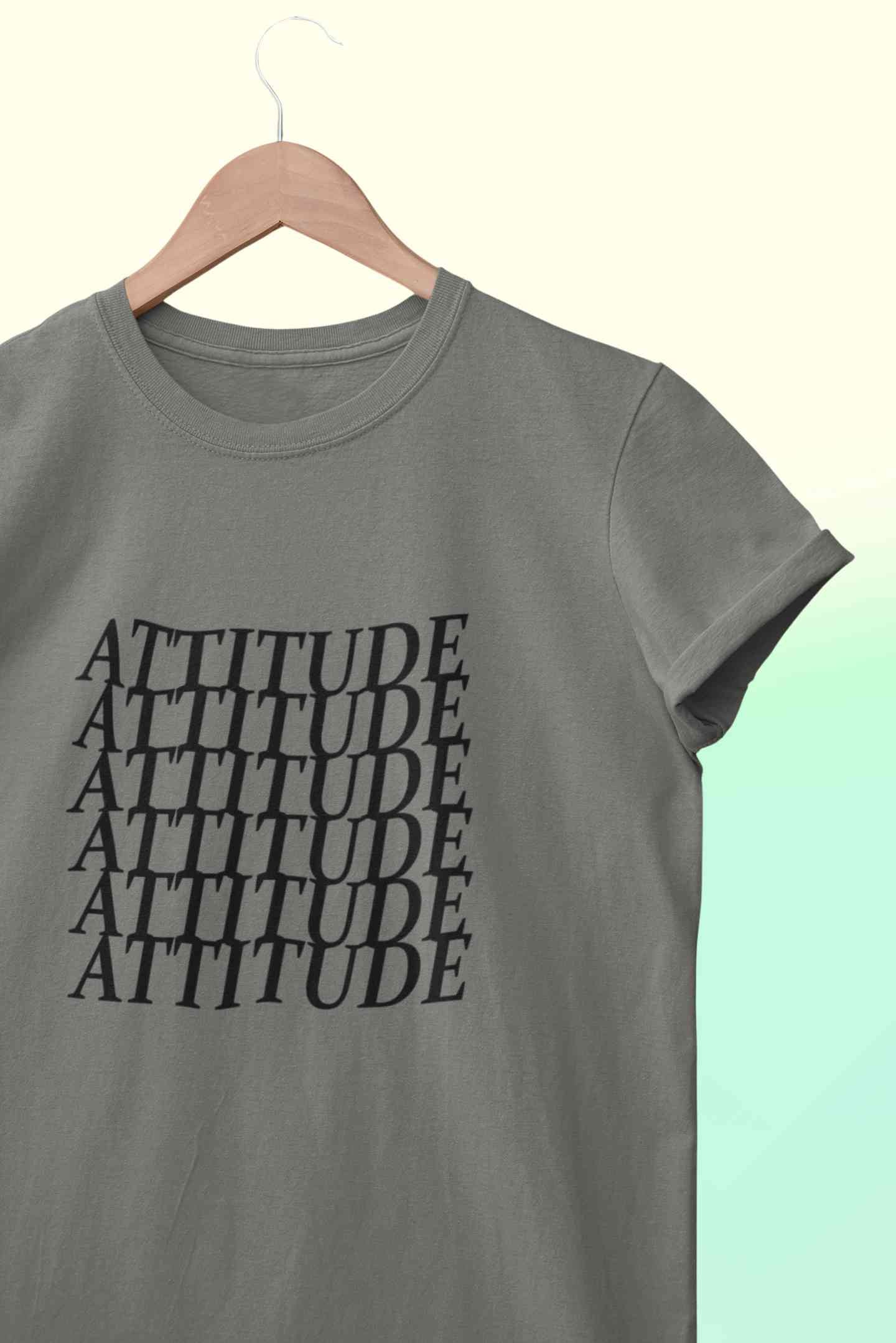 Attitude Women Half Sleeves T-shirt- FunkyTeesClub