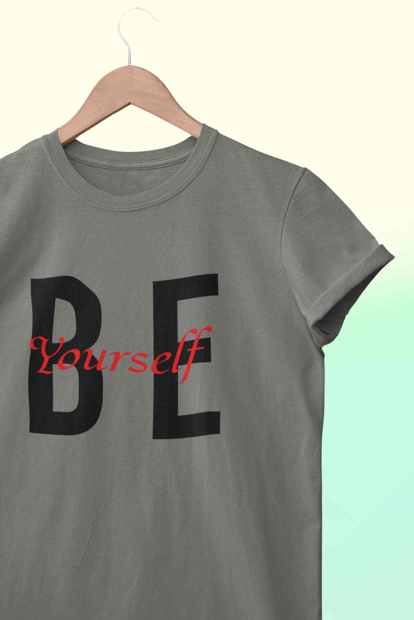 Be Yourself Women Half Sleeves T-shirt- FunkyTeesClub