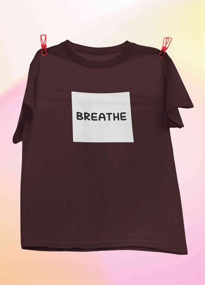 Breathe Minimals Mens Half Sleeves T-shirt- FunkyTeesClub