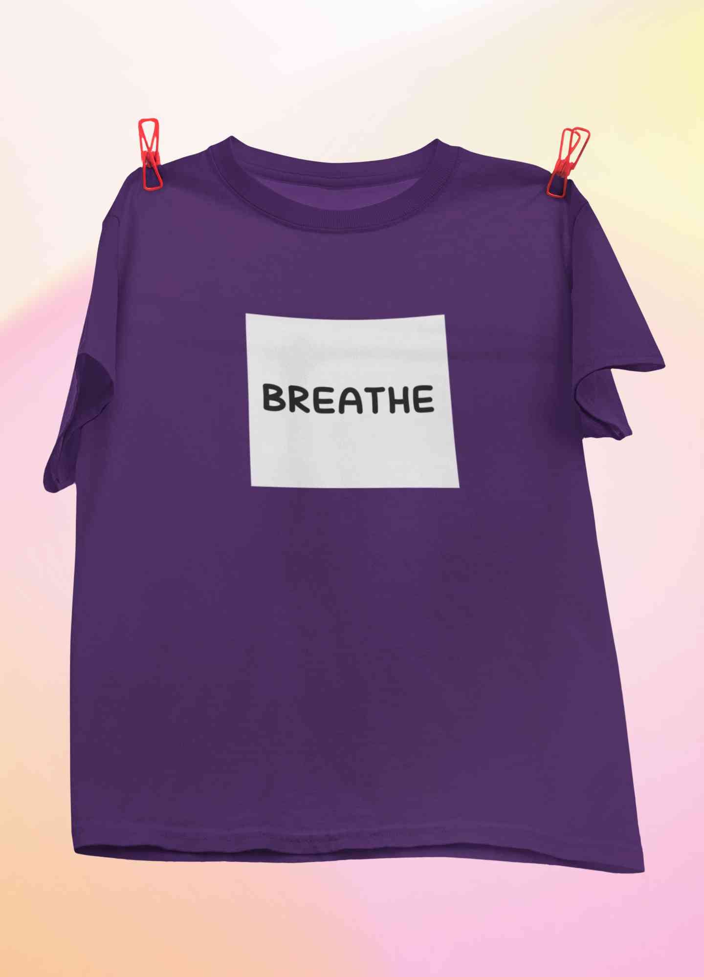 Breathe Minimals Mens Half Sleeves T-shirt- FunkyTeesClub