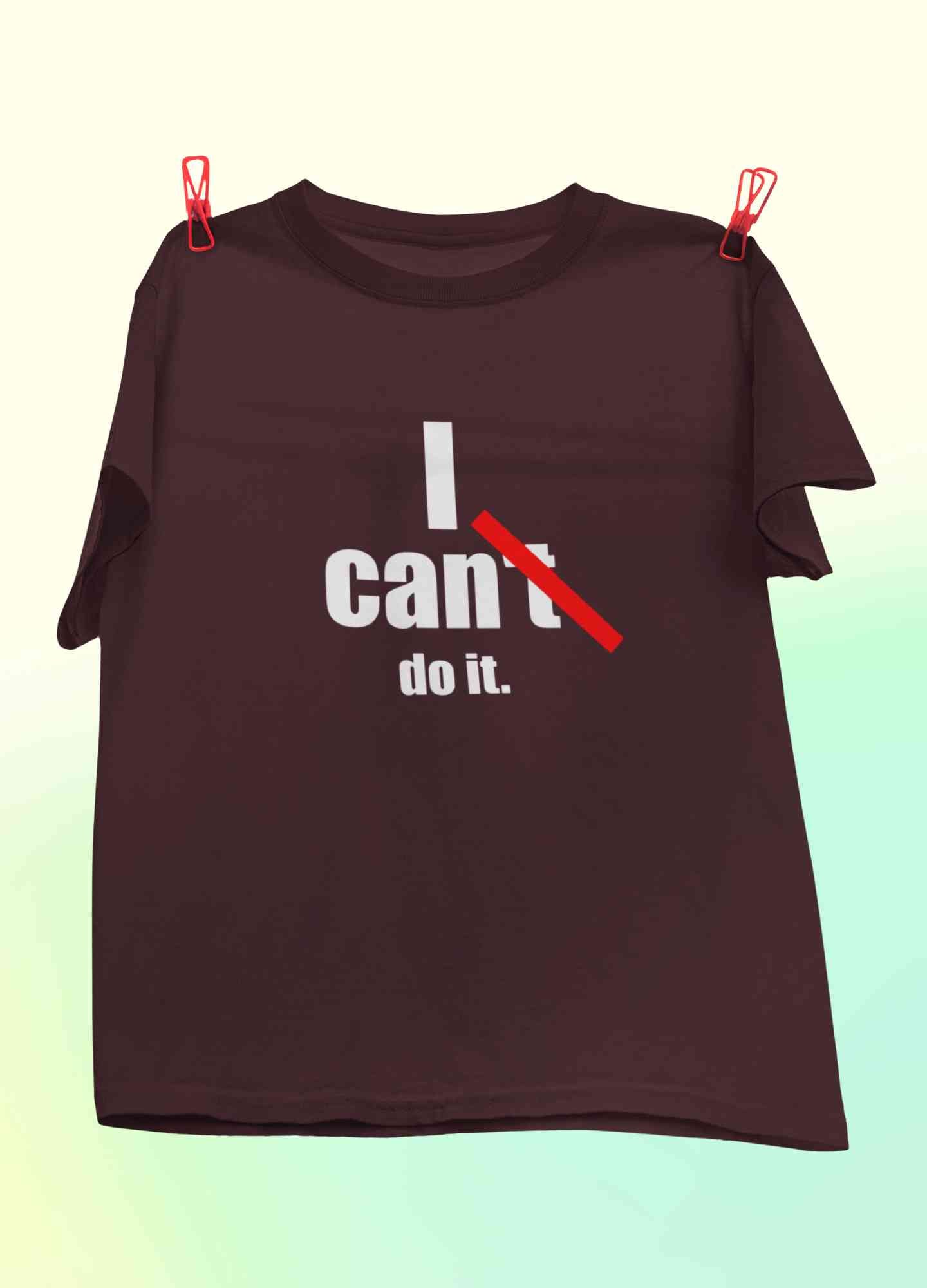 I Can Do It Typography Women Half Sleeves T-shirt- FunkyTeesClub